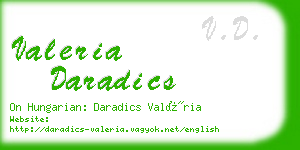 valeria daradics business card